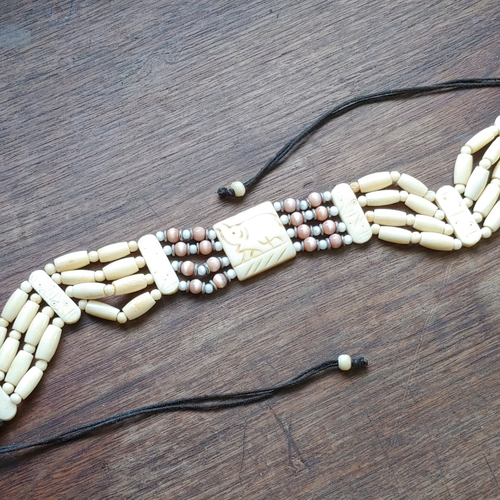 Handmade Elephant stone choker